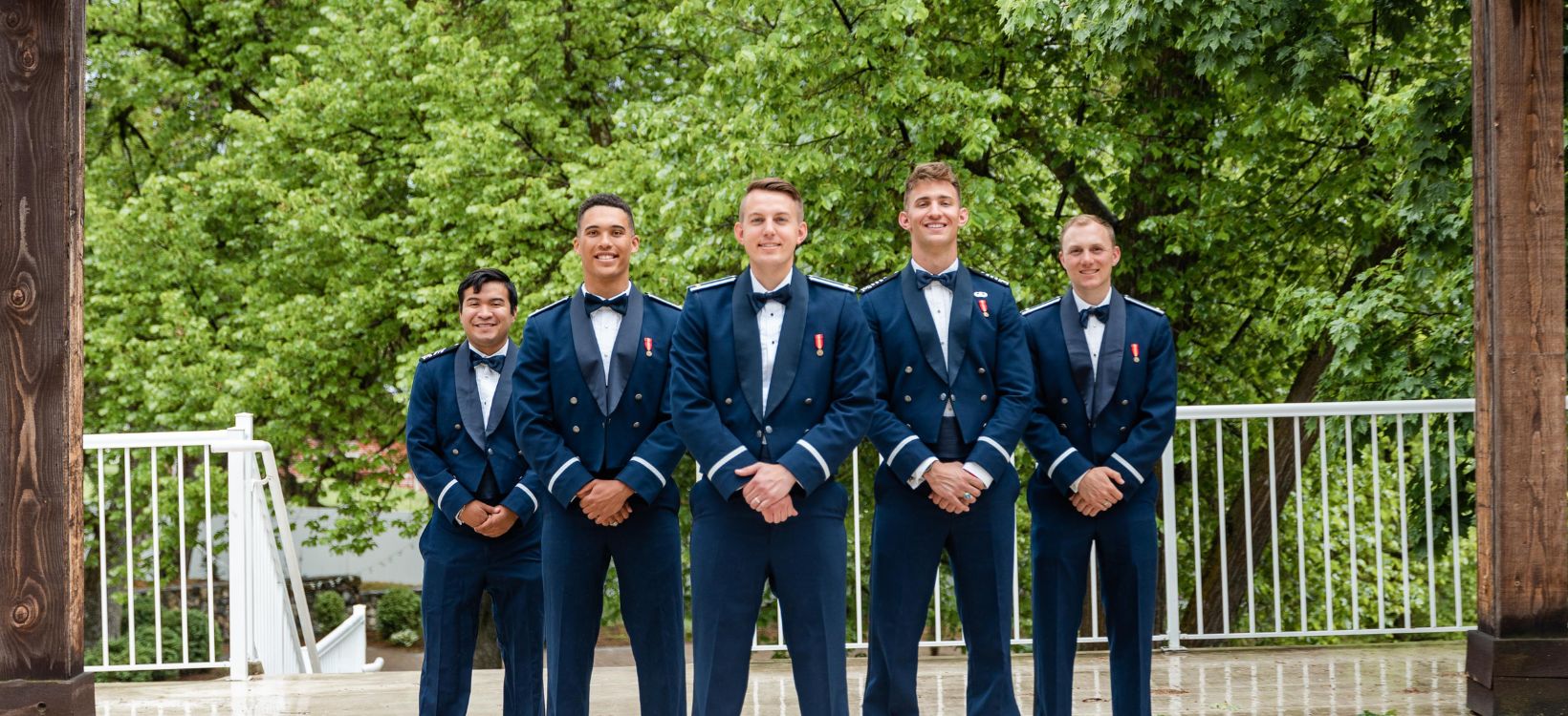 Military groomsmen photo