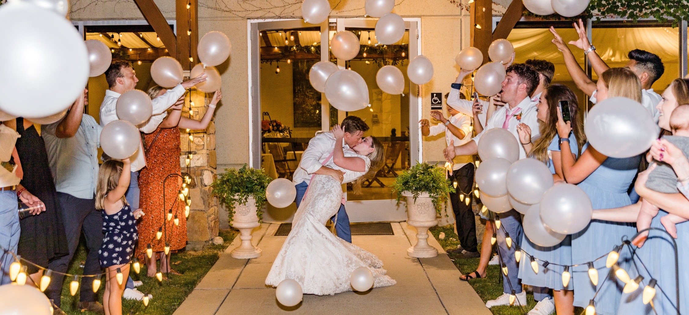 balloon wedding exit