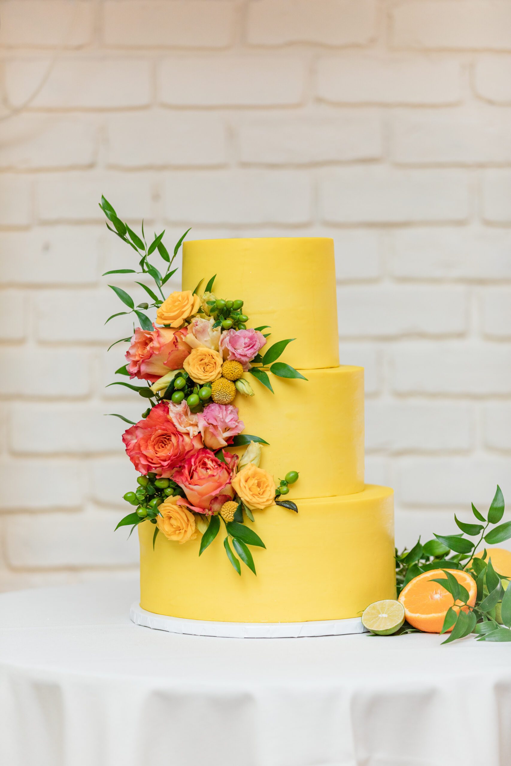 bold colored wedding cake